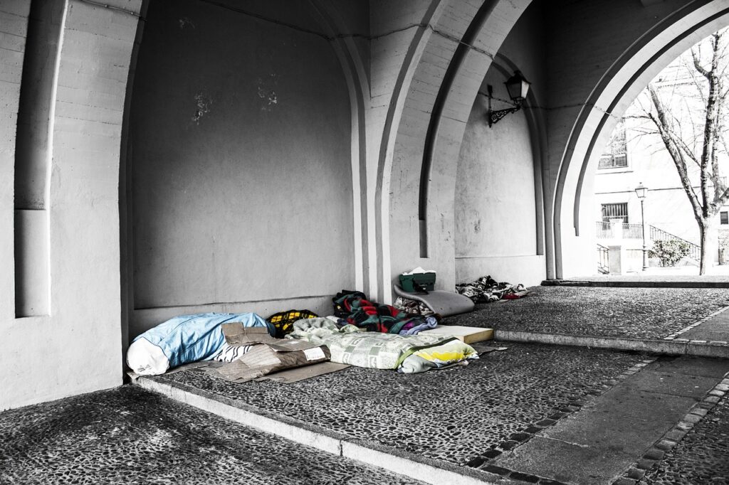homeless, blankets, charity, poverty, under a bridge, stone floor, old mattresses, dirt, dangerous, unsafety, madrid, capital, urban, urban landscape, spain, city, architecture, building, cities, scenery, madrid center, viaduct, downtown, pillows, cold, inclement, refugees, pain, pity, depressed, economy, bubble, indigence, homeless, homeless, homeless, homeless, homeless, charity
