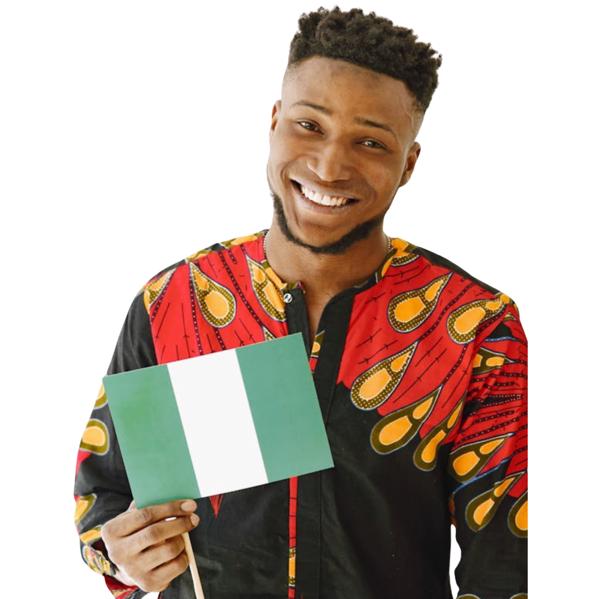 nigerian youth with flag